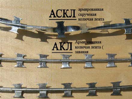 Зразки армованих колючих стрічок для єгози