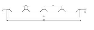 Профнастил Т40 RR3016 0.7 мм