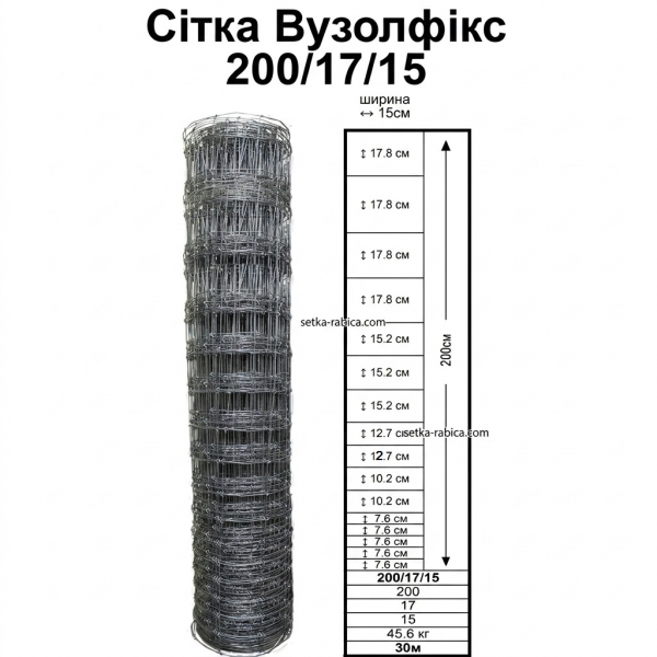 Сетка Узелфикс®, вольерная сетка с фиксированным узлом. Рулон 2х40м