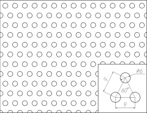 Перфорированный лист PP Rv6-9/0,75/1000x2000