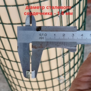 Сетка сварная 50х25х2.2//1.6 мм с полимерным покрытием, рулон 1,5х30 м Зображення 5