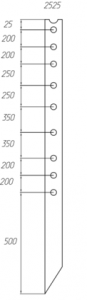 Стовп Казачка® для огорожі 2,5 м, Y-профиль оцинкований (320 г/м²) Зображення 5